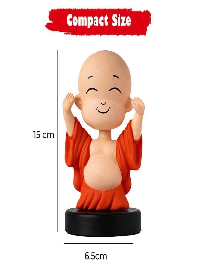 omuda Super Hero Action Figure Limited Edition Bobblehead with Mobile Holder for Car Dashboard, Office Desk & Study Table (Omuda-Bobble Laughing Buddha) - Image 2